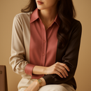 Malina – Langarmshirt mit Umlegekragen und Knopfleiste