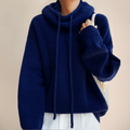 Ava - Warmer Langärmelig Lose Gestrickt Kapuzenpulli
