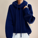 Ava - Warmer Langärmelig Lose Gestrickt Kapuzenpulli