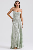 Laura – Stilvolles ärmelloses Kleid mit dünnen Trägerdetails und Blumendruck