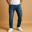 Jaxon – Slim-Fit Jeans mit Reißverschlusstaschen und Schnallenriemen