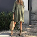 Romy – Locker geschnittenes Minikleid mit langen Ärmeln und Taschendesign