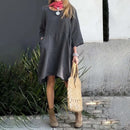 Romy – Locker geschnittenes Minikleid mit langen Ärmeln und Taschendesign