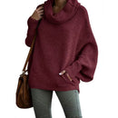 Lina - Laternenhülsen Kutte Nacken Pullover Mit Taschen