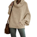 Lina - Laternenhülsen Kutte Nacken Pullover Mit Taschen