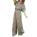 Marla – Zweiteiliges Set mit Leopardenmuster Hemd und weitem Bein Hose