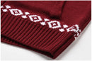 Carl - Langärmeliger Halber Reißverschluss Weihnachten Muster Pullover