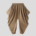 Kian – Weite drapierte Hose mit umgeschlagenem Saum und lockerer Passform