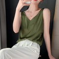 Sophia - Elegantes ärmelloses Top mit V Ausschnitt und lockerer Passform