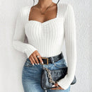 Ylenia - Bequemes langärmeliges Stricktop