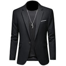 Harald - Slim Fit Reverskragen Blazer mit langen Ärmeln und Taschen