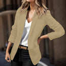 Karla - Bequemer Langarm Blazer mit Reverskragen und Taschen
