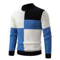 Leon - Langärmelig Rundhalsausschnitt Block Muster Strickpullover