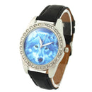 Madita – Stilvolle Uhr mit Wolfszifferblatt und gepolstertem verstellbarem Armband