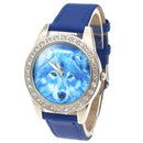 Madita – Stilvolle Uhr mit Wolfszifferblatt und gepolstertem verstellbarem Armband