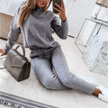 Nadine - Langarm Pullover mit Kordelzug Hose Jogging Zweiteiler