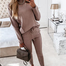 Nadine - Langarm Pullover mit Kordelzug Hose Jogging Zweiteiler
