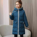 Clara - Langärmelig Reißverschluss Kapuze Jacke Mit Taschen