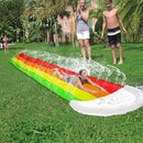 SlideRush – Lange Outdoor-Wasserrutsche mit Splash Zone und Schlauchanschluss