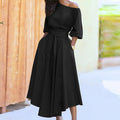 Wanda - Maxikleid mit Gurttasche und schulterfreiem Gestaltung