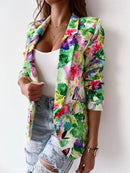 Heidi – Damenblazer mit Blumenmuster und klarer eleganter Passform