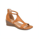Antonia – Modische Riemchensandalen mit hinterem Reißverschluss und Keilabsatz